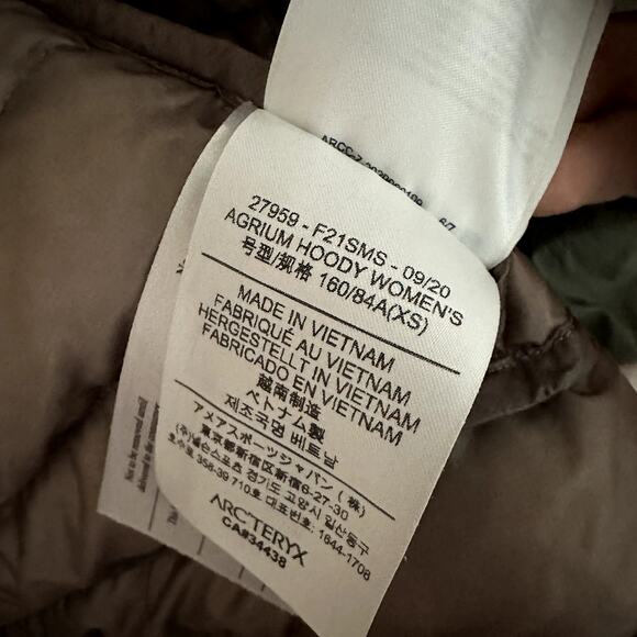 Arc'teryx Agrium Hoody Down Puffer Jacket Green - Picture 6 of 8